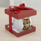 Custom Hand-Painted Pet Portrait Christmas Ball Ornament – Custom Dog or Cat Gift - 4 inches