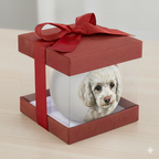 Custom Hand-Painted Pet Portrait Christmas Ball Ornament – Custom Dog or Cat Gift - 4 inches